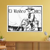 1912 Rodeo Cowboy Land western Art Canvas Afdruk (Insitu (Woonkamer))