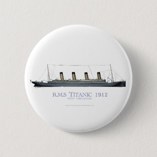 1912 Titanic 1 Ronde Button 5,7 Cm (Voorkant)