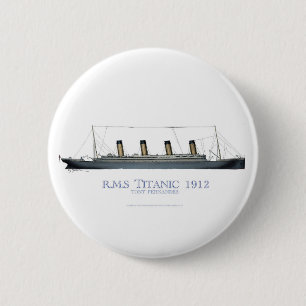 1912 Titanic 1 Ronde Button 5,7 Cm