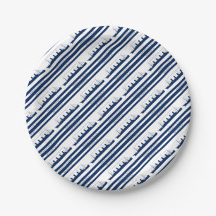 1912 Titanic blue stripe 5 Papieren Bordje