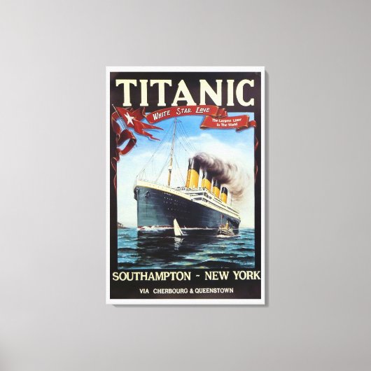 1912 Titanic White Star Line  Canvas Afdruk (Voorkant)
