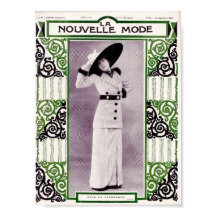 1912 Vrouw in een gestreept rokkostuum