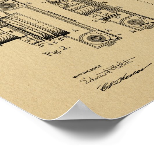 1913 camera patenttekenafdrukken poster (Hoek)