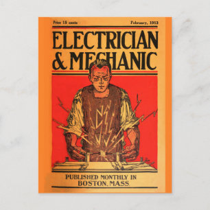 "1913 Feb-ElectricianandMechanic"-Briefkaart Briefkaart