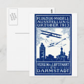 1913 toont de Lucht van Darmstadt Briefkaart (Voorkant / Achterkant)