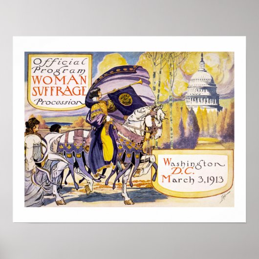 1913 Vrouwenmars Washington DC Poster (Voorkant)