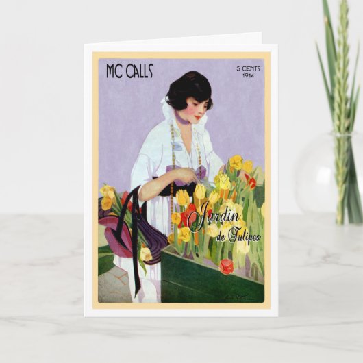 1914!! "FRANSE TULPENTUIN"  GROET KAART (Voorkant)