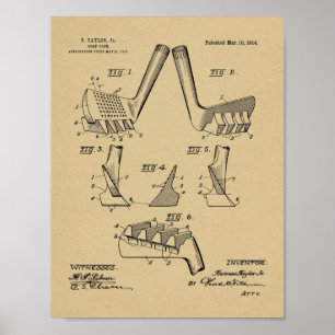 1914 Golf Club Design Patent Art Print