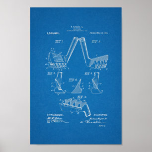 1914  Golf Club Patent Blueprint Art Print