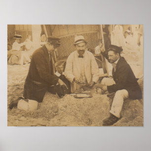 1914 lol op het strand in Duitsland RPPC Poster