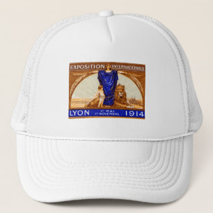1914 Lyon International Expo Poster Trucker Pet