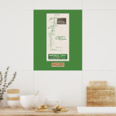 1914 Map, Fort Shelborn, Ely en Sugar Loaf Mt. Poster (Keuken)