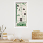 1914 Map, San Jose aan Soquel Poster (Keuken)