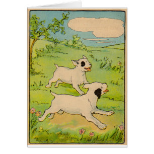 1914 two dogs running
