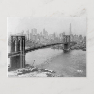 1915 Brooklyn Bridge en Manhattan New York City Briefkaart