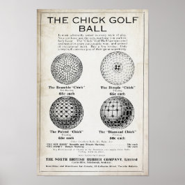  1915 Chick Golf Ball Print