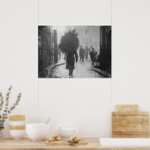 1915: Een soldaat met een kerstboom Poster (Keuken)