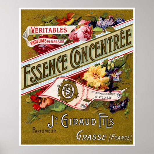 1915 Essence Concentree Franse parfum Poster (Voorkant)