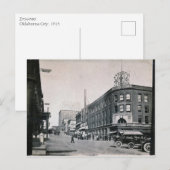 1915 Oklahoma City, Uitzicht in het centrum, Vinta Briefkaart (Voorkant / Achterkant)