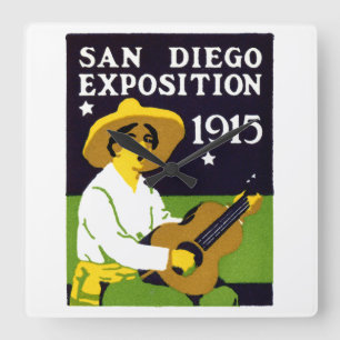 1915 San Diego Exposition Vierkante Klok