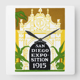 1915 San Diego Exposition Vierkante Klok