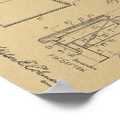 1916 Chiropractic Table Patent Art-afdrukken Poster (Hoek)