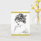 1917 Cartes de Notes Art Nouveau ! (Fleur jaune)