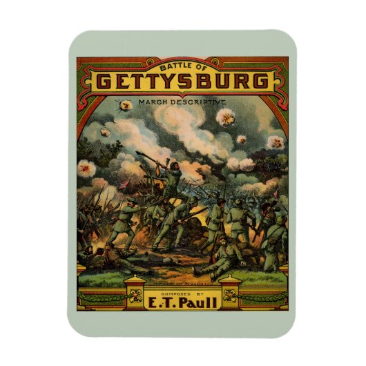 1917 De strijd om de muziekcover van Gettysburg Magneet (Verticaal)