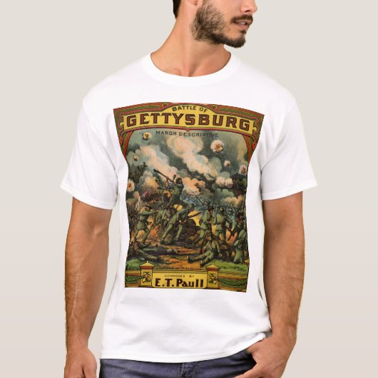 1917 De strijd om de muziekcover van Gettysburg T-shirt (Voorkant)