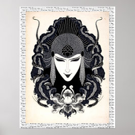 1917  Elegant Russian Art Nouveau Woman Poster