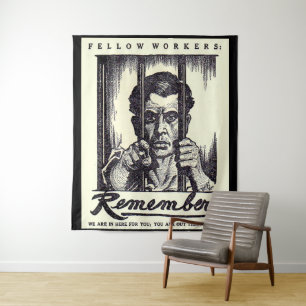1917 Gele arbeiders herinneren zich nog! Wandkleed