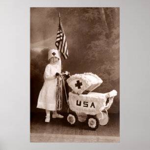 1917 Patriottische verpleegkunde Poster