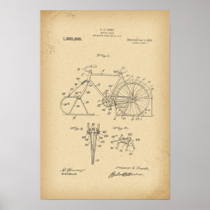 1918 Fietsenfiets van patenten Poster