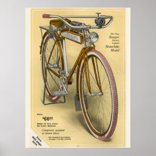 1918  Poster voor fietsen en kunstwerken