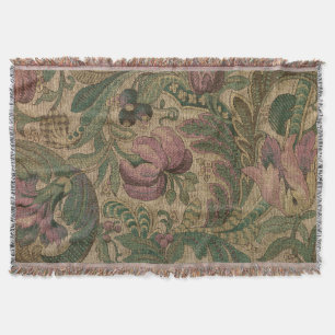 1918  Rich Floral Tapestry Brocade Damask Deken