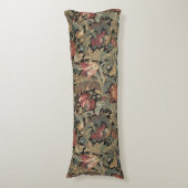 1918 Rich Floral Tapestry Brocade Damask Lichaamskussen (Voorkant Verticaal)