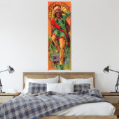 1919 Indische inheemse illustratie Canvas Afdruk (Insitu (Slaapkamer))