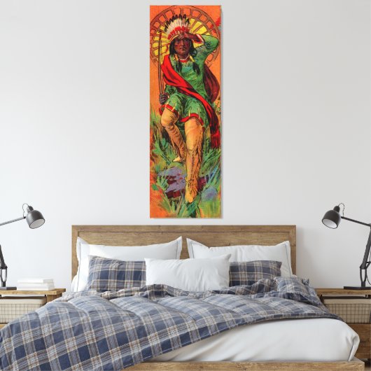 1919 Indische inheemse illustratie Canvas Afdruk (Insitu (Slaapkamer))