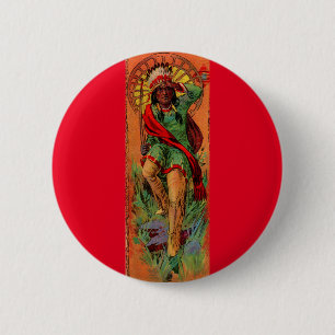 1919 Indische inheemse illustratie Ronde Button 5,7 Cm