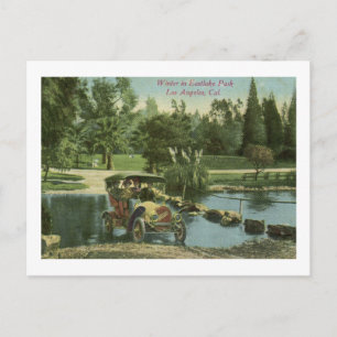 1919 Winter, Eastlake Park, Vintage van Los Angele Briefkaart