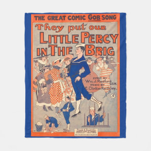 1919 zetten ze ons kleine percy in de Brig Fleece Deken