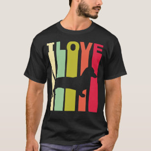 191 Ik hou van teckel noodlijdend Hondenliefhebbe T-shirt