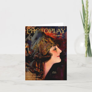 1920 Afdekking van tijdschrift Photoplay Notitiekaartje