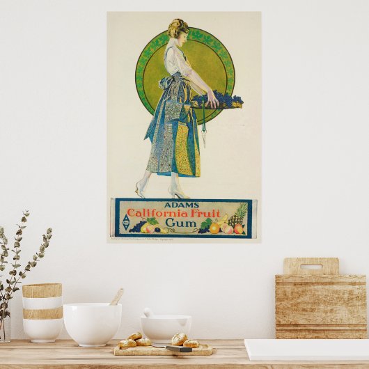 1920-afdrukken en adamfruitgom poster (Keuken)