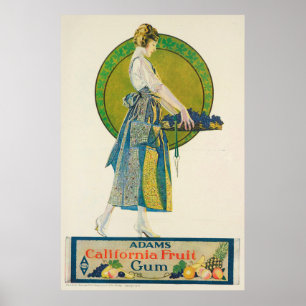  1920-afdrukken en adamfruitgom poster