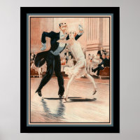 1920 Art Déco Couple Danser Le Charleston