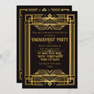 1920 art deco moord mysterie verjaardag kaart