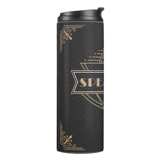 1920  Art Deco Speakeasy Design Thermosbeker (Gedraaid links)