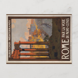 1920 briefkaart voor de reiskunst van Rome