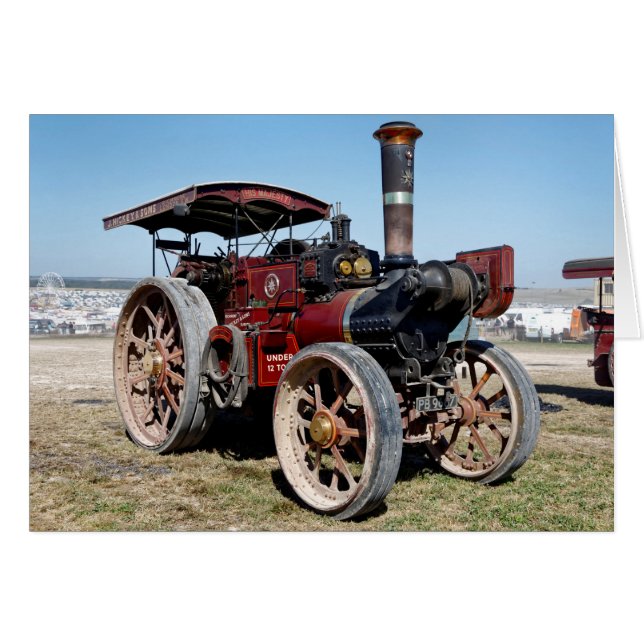 1920 Burrell 6nhp Weglocomotief en Kraanmotor (Voorkant Horizontaal)